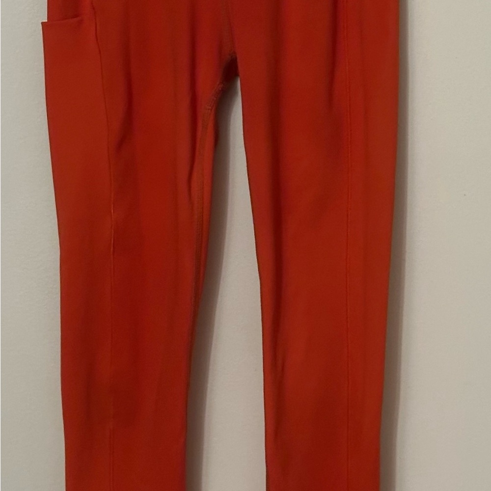Splits59 Dark Orange Ankle Cropped leggings
